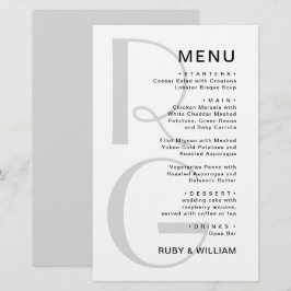 Enkel Monogram Typografi - minimalistisk meny bröl