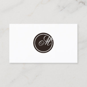 Enkel Monogram Visitkort