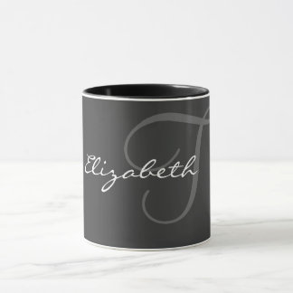 Enkel monogramdesign mugg