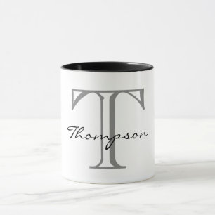 Enkel monogramdesign mugg