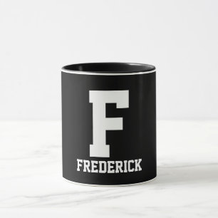 Enkel monogramdesign mugg