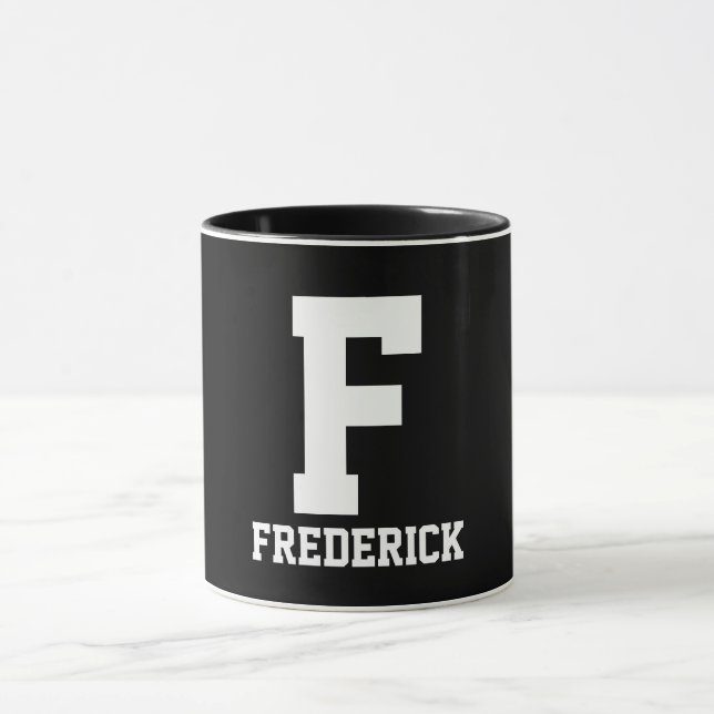 Enkel monogramdesign mugg (Center)