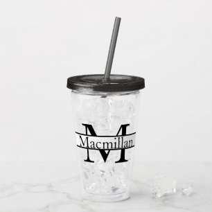 Enkel monogrammad Personlig Take Away Mugg