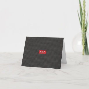 Enkel Monogrammed svart däckmönster NoteCard Anteckningskort