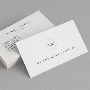 Enkel monogrammerad professionell minimalistisk ve visitkort