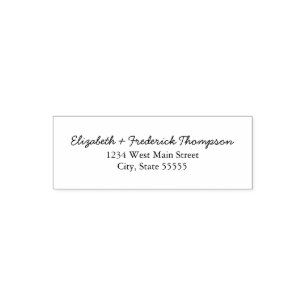 Enkel Monogramreturetikett Självfärgande Stämpel