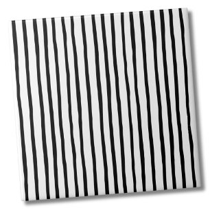 Enkel Mönster Black White Rand Kakelplatta