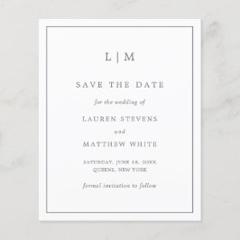 Enkel Mörk Grått budget Bröllop spara datum