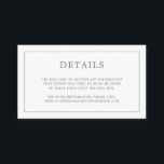 Enkel Mörk Grått Monogram Elegant bröllop Tilläggskort<br><div class="desc">Ett enkelt litet elegant i bröllop-höljet med en modern utformning med detaljerna omgivna av ett tunt gräns och ditt monogram på baksidan. All inslag är i medium-grått och kan ändras i designredigeringsverktyget i verktyg. En chic och snyggt som är underbar för ett minimalistiskt par. Använda dessa djurutrymmeskort för att ge...</div>