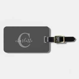 Enkel Mörk Grått-resggage-tagg Bagagebricka