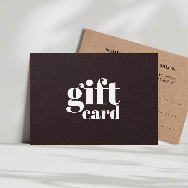 Enkel Mörk Grått tryckt Kraft Beauty Salon Visitkort (Skapare uppladdad)