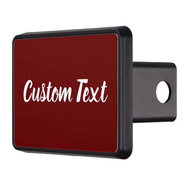 Enkel Mörk, röd och vit skriptmall Dragkroksskydd (Vänster)