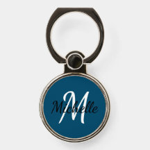 Enkel Mörkblå Monogram