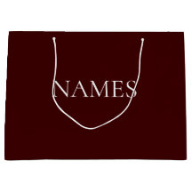 Enkel mörkröd och vit anpassad skriptnamn 