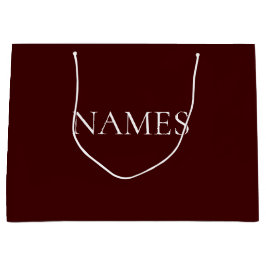 Enkel mörkröd och vit anpassad skriptnamn 