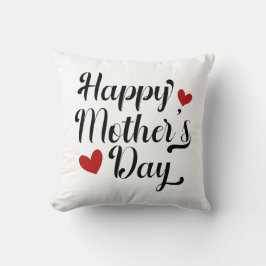 Enkel Mors dag-Lycklig-calligrafi Dekorativ kudde