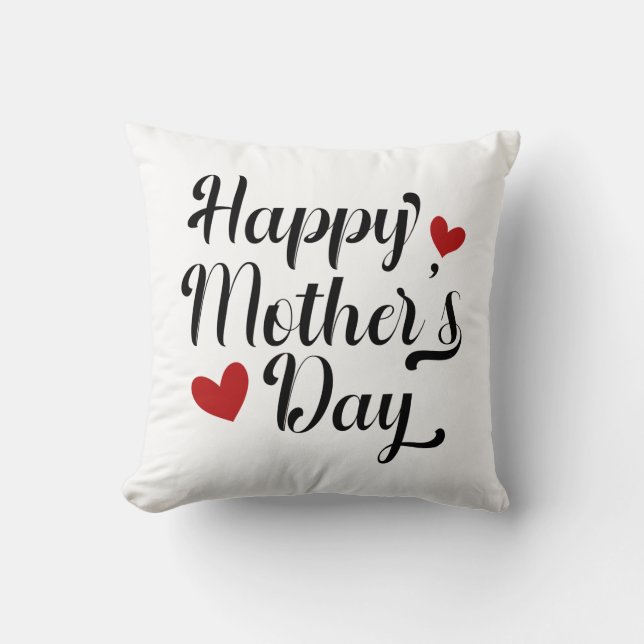 Enkel Mors dag-Lycklig-calligrafi Dekorativ kudde (Framsida)
