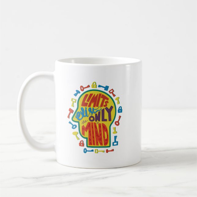 Enkel motiv, vibrant citattecken Ljus Clean Kaffemugg (Vänster)