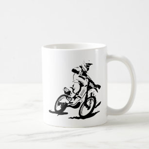 Enkel Motorcross cykel och ryttare Kaffemugg