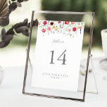 Enkel Multifärgad Wildblomma Bröllop Bordsnummer<br><div class="desc">Detta enkla multifärgad bordsnummer av vilda blommor i bröllop är perfekt för ett orustigt bröllop. Utformningen har ett flerfärgat sortiment av blommor i rosa, , lila, gult, vit, violett, röd, burgig vild. Det här är ett bordsnummer från dubblans sida. Lägg till varje bordsnummer som du behöver i din kundvagn individuellt....</div>