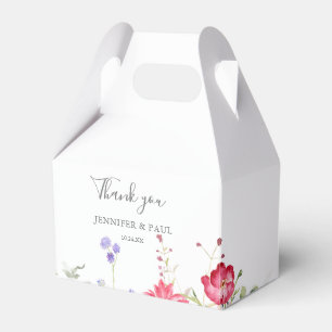 Enkel Multifärgad Wildblomma Bröllop Presentaskar