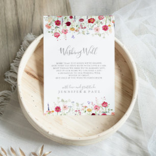 Enkel Multifärgad Wildblomma Bröllop Wishing-brunn Tilläggskort