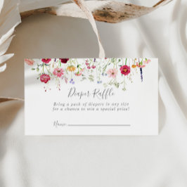 Enkel Multifärgad WildBlor Diaper Raffle Biljett Tilläggskort