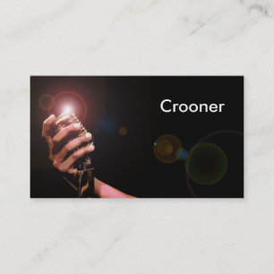 Enkel musikervisitkort: Crooner Visitkort