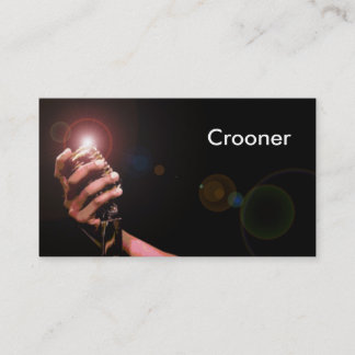 Enkel musikervisitkort: Crooner Visitkort