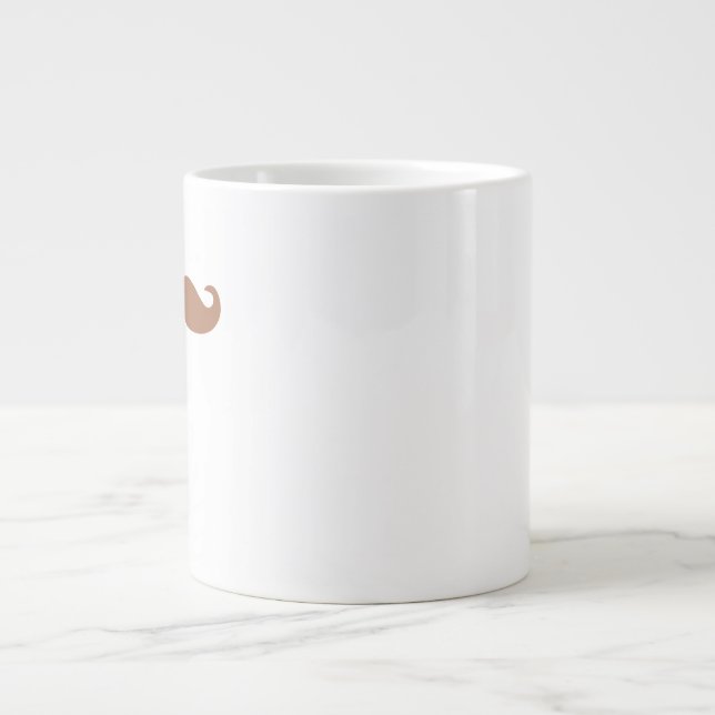 enkel mustasch jumbo mugg (Framsidan)