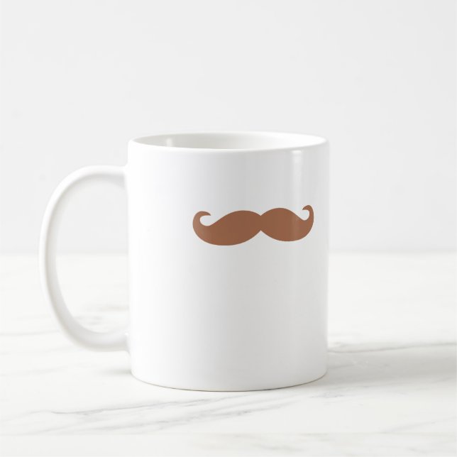 enkel mustasch kaffemugg (Vänster)