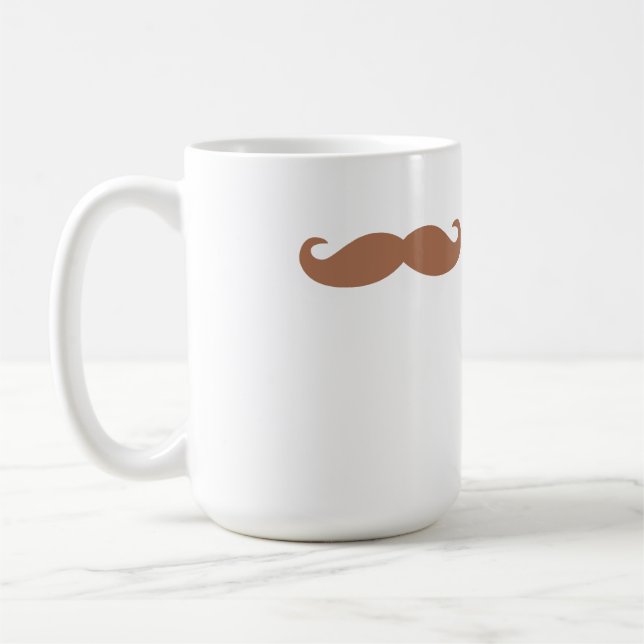 enkel mustasch kaffemugg (Vänster)