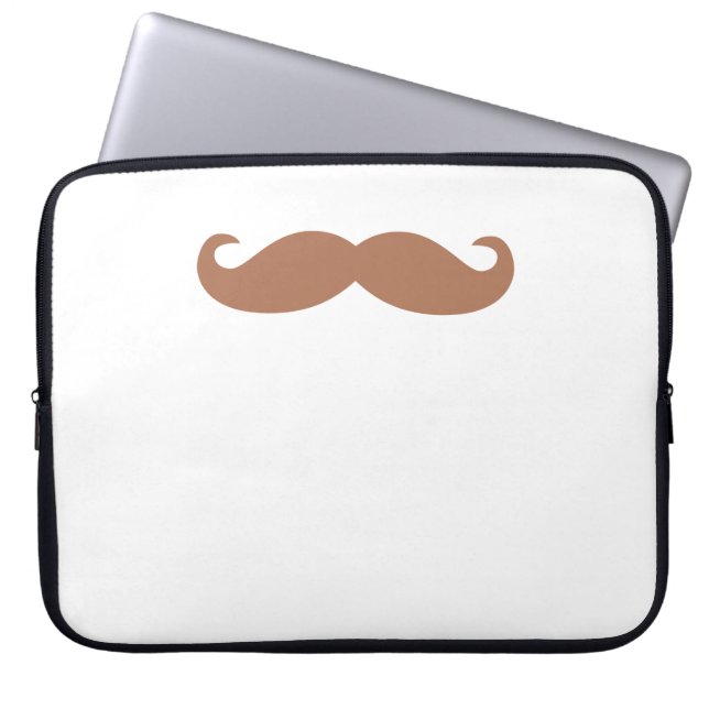 enkel mustasch laptop fodral (Framsidan)