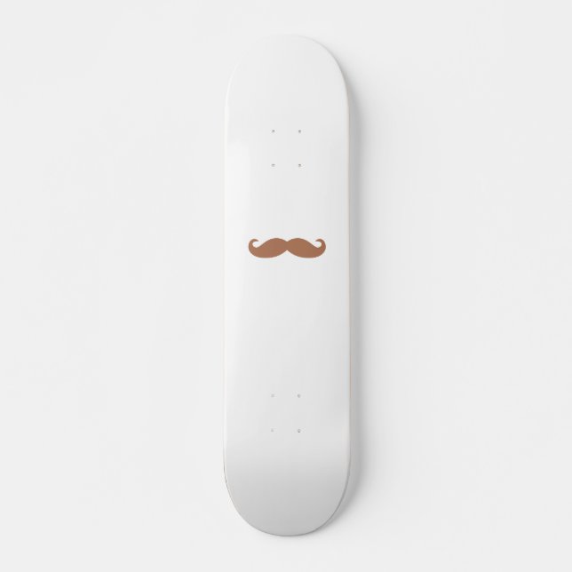 enkel mustasch mini skateboard bräda 18,5 cm (Framsida)