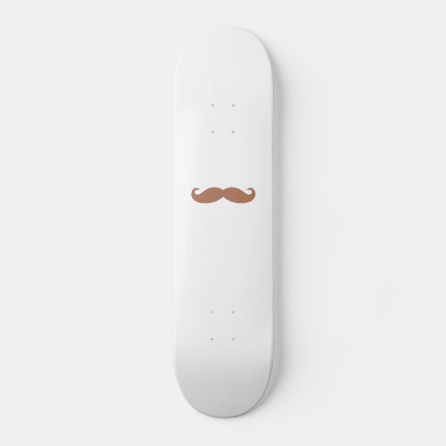 enkel mustasch mini skateboard bräda 18,5 cm (Framsida)