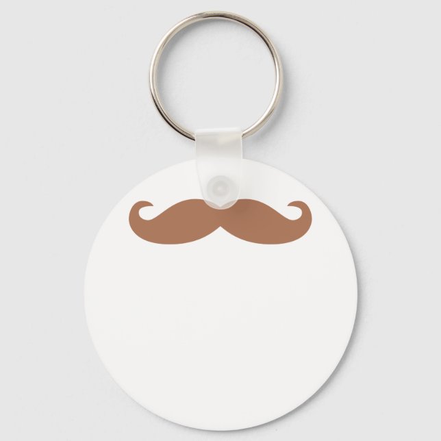 enkel mustasch nyckelring (Framsida)