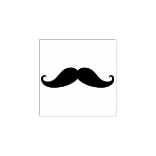 Enkel mustasch stämpel
