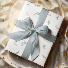 Enkel Mysigt Boho Lövs vit bakgrund Presentpapper