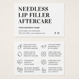 Enkel Nål Läppar Filler Esthetician Aftercare Visitkort
