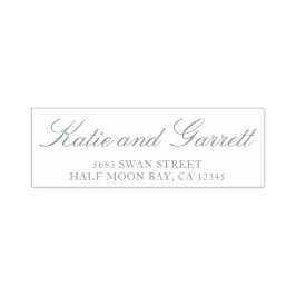 Enkel Namn Bröllop-Returadress Självfärgande Stämpel