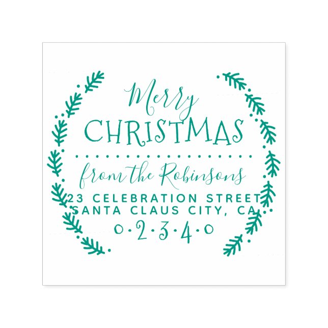 Enkel Namn och Returadress för  och andning i Gräs Självfärgande Stämpel (Design)