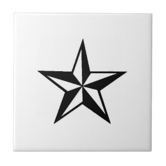 Enkel nautisk stjärna kakelplatta
