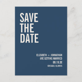 Enkel nautisk typografi Bröllop Save The Date Vykort
