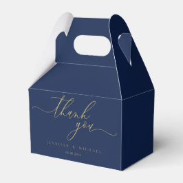Enkel Navy Guld Minimalistisk Tack Presentaskar