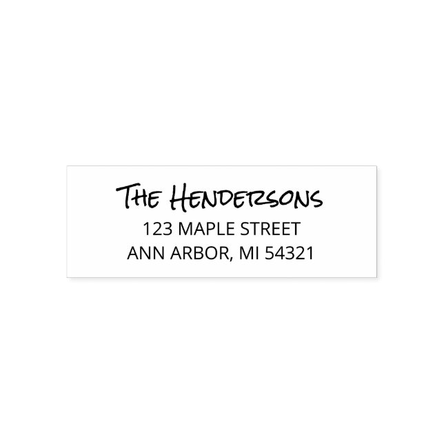 Enkel ny Returadress hemma Självfärgande Stämpel (Design)