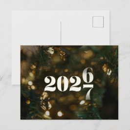 Enkel nyår 2027 vykort