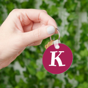 Enkel nyckelkedja för Rosa Brev i monogram Nyckelring