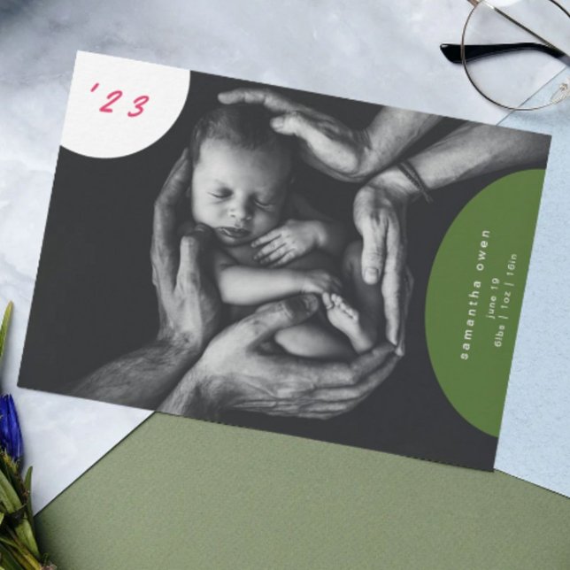 enkel nyfödd foto-kollaps födelsemeddelande meddelande (Skapare uppladdad)