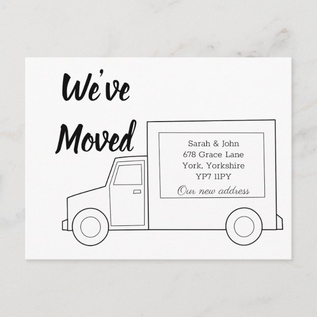 Enkel Nytt Hem Nytt Adress Vi Har Flyttat Meddelande Vykort (Framsida)