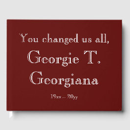 Enkel och anpassad begravnings-/minneshandbok gästböcker